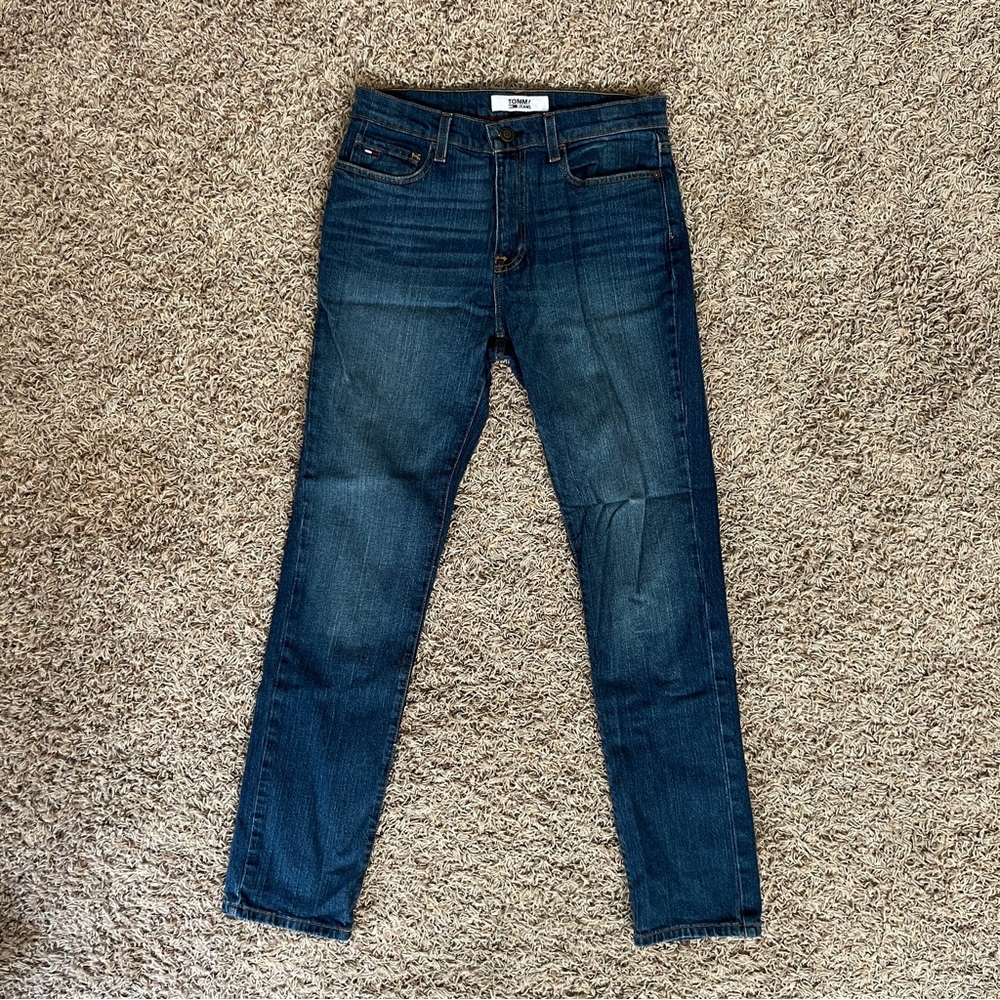 Tommy Jeans Men's Straight Fit Stretch Jeans Hamilton Wash Blue (30x32)